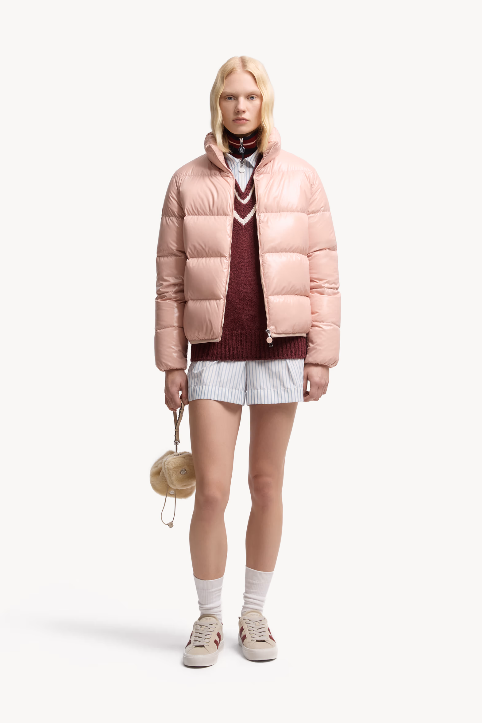 Abbadia Short Down Jacket Women Pink Moncler 0